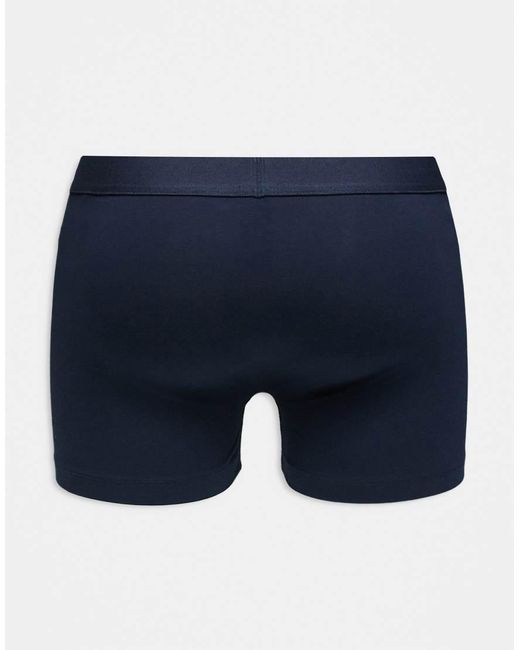 ASOS Blue 3 Pack Jersey Trunks for men