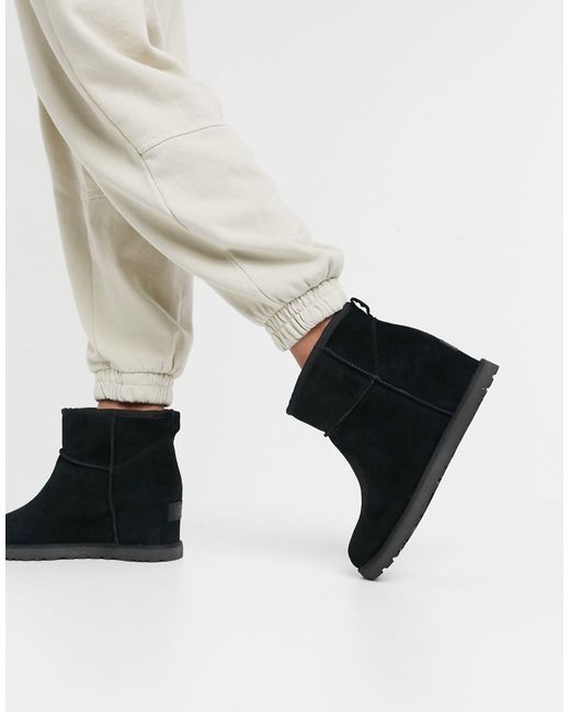 UGG Classic Femme Mini Wedge Heel Boots in Black | Lyst Australia