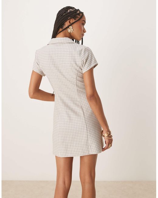 ASOS Natural Collared Mini Shirt Dress