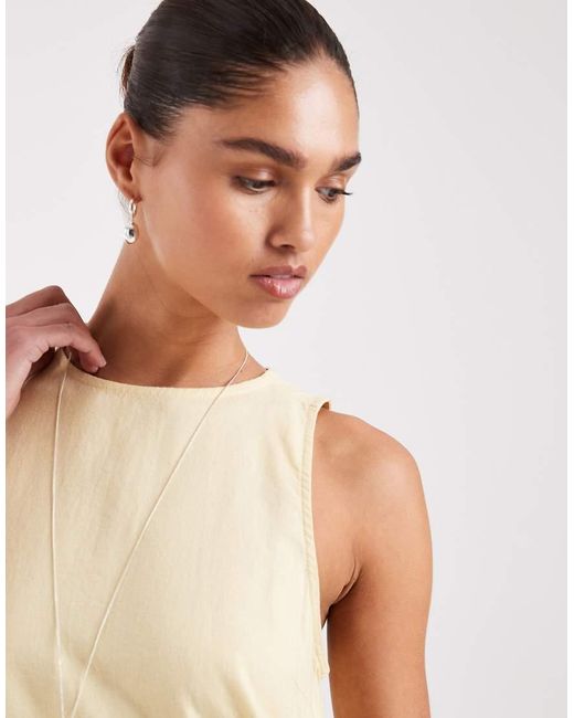 JJXX Natural Linen-blend Mini Dress