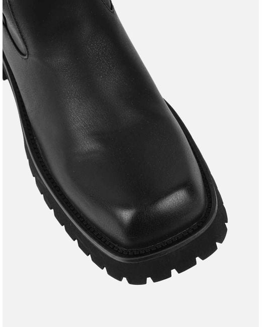 SIMMI Black Miles Knee High Tab Detail Boots