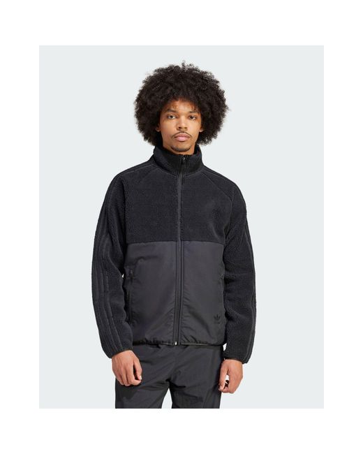 Adidas Originals Black Polar Fleece Full-zip Top for men