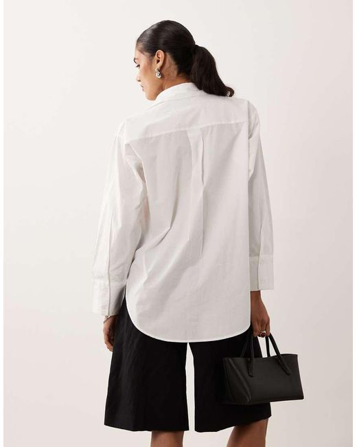 New Look White Oversized Poplin Shirt