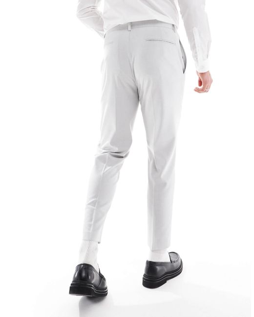 ASOS – schmal zulaufende anzughose in White für Herren