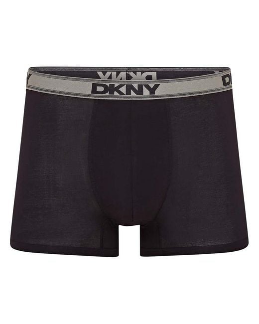 DKNY Black 3 Pack Carter Medium Bamboo Trunks for men