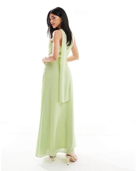 TFNC London Green – asymmetrisches maxikleid