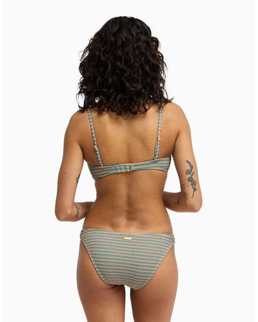 Billabong Blue Summer Hi Tropic Medium Coverage Bikini Bottoms