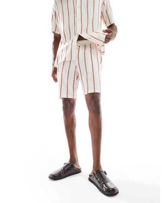 Jack & Jones Natural Co-Ord Texture Short for men