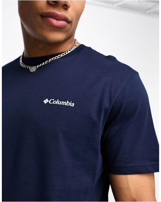 Columbia Blue Basic Logo T-shirt for men