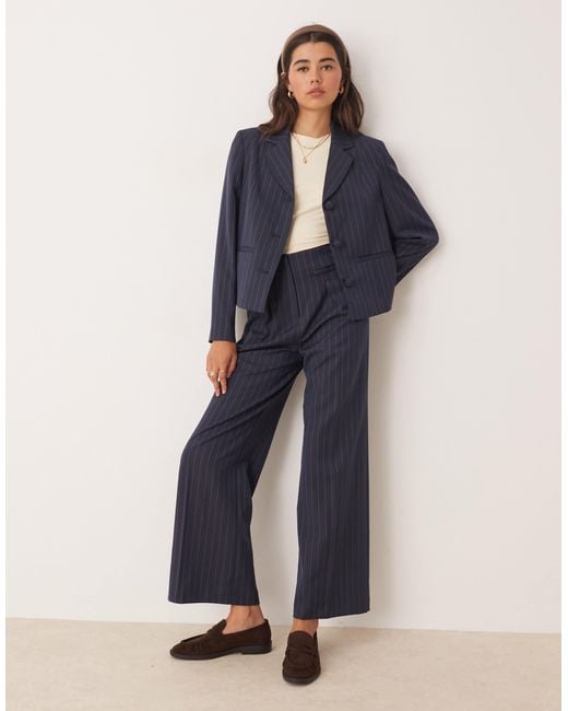 Miss Selfridge Blue Tailored High Waisted Trouser
