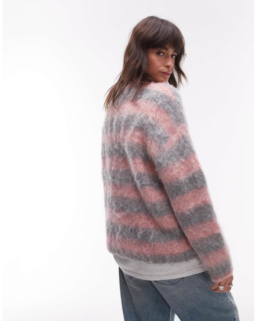 TOPSHOP Pink – ultra-flauschiger strickpullover