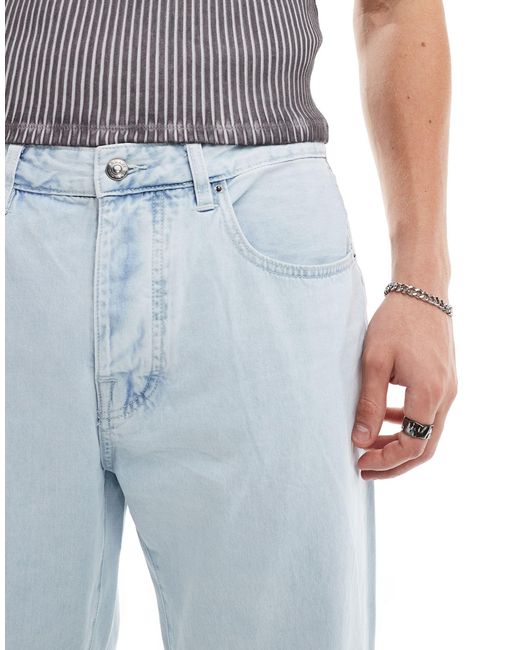 Jeans ampi affusolati lavaggio chiaro di Armani Exchange in Blue da Uomo