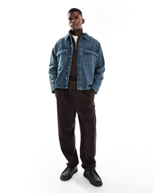 Jack & Jones Boxy Denim Jack in het Blue voor heren