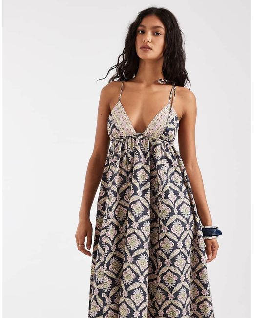 Free People White Sorrento Boho Maxi Dress