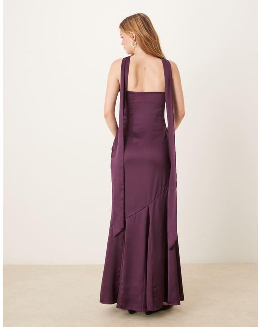 Pretty Lavish Pink Scarf Neck Bandeau Maxi Dress