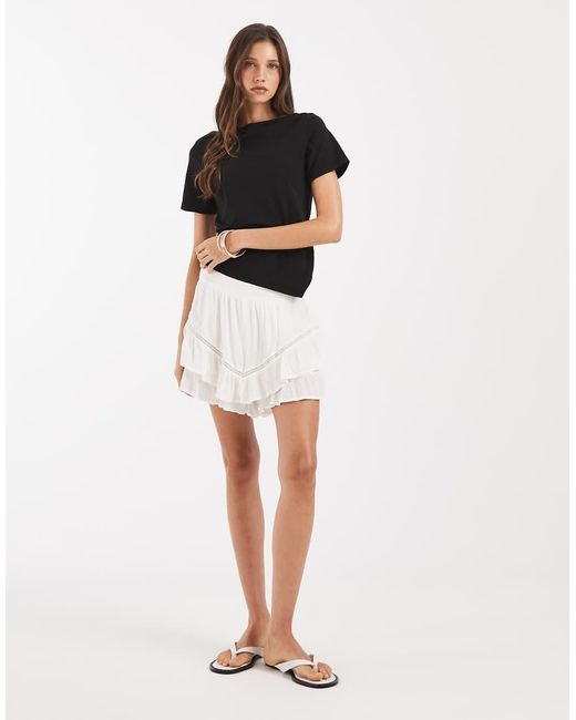 ONLY Black Ruffled Skort