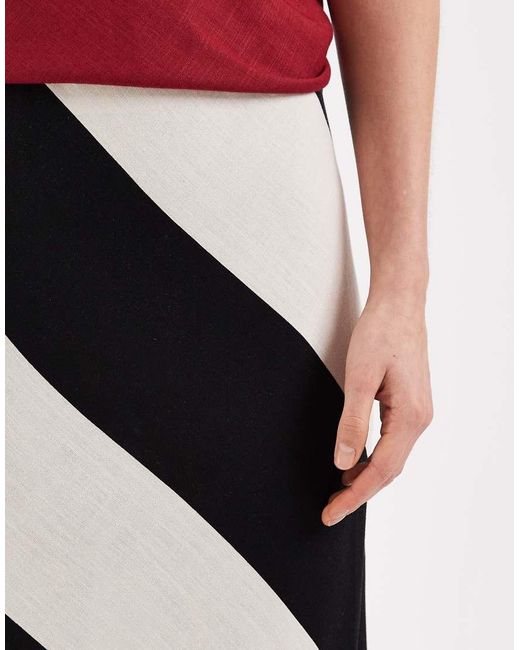 ASOS White Linen Mix Bias Midaxi Skirt