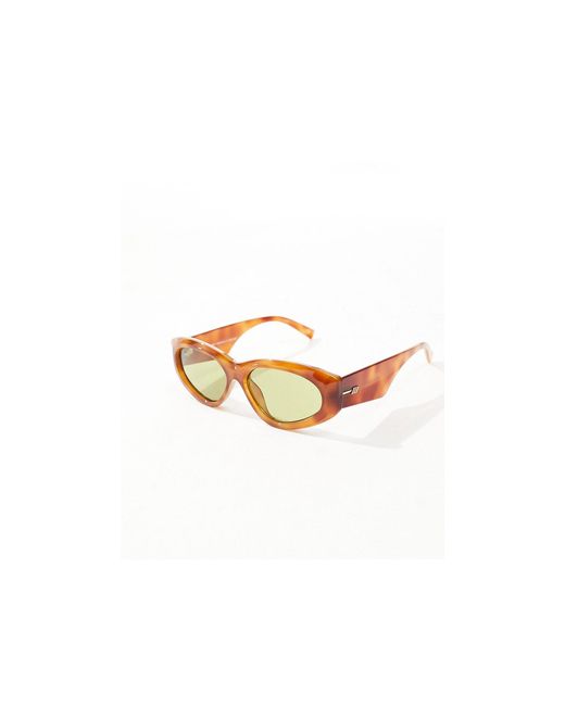 Under - occhiali da sole cat-eye avvolgenti vintage tartarugati di Le Specs in Black