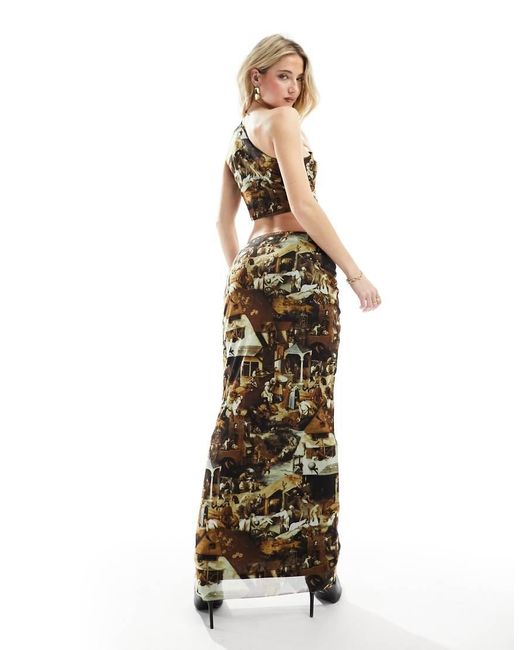 Something New Black X Art Gallery Mesh Column Skirt