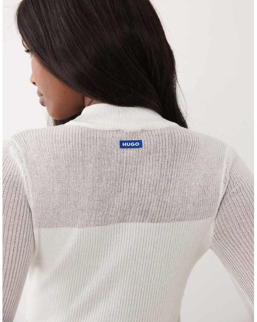 HUGO White Long Sleeve Top
