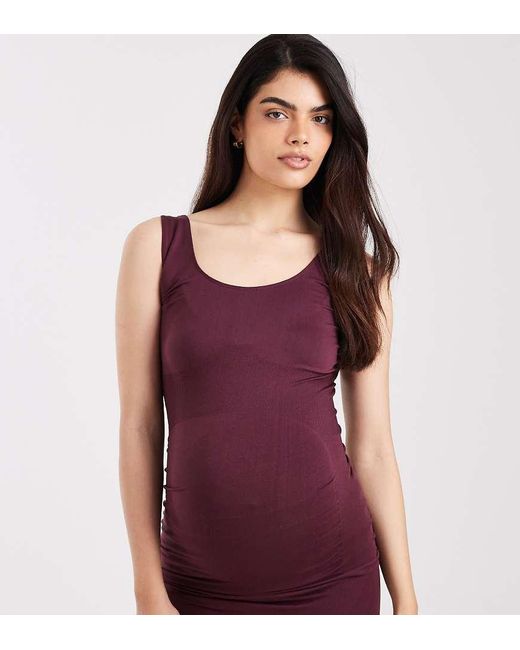 Mama.licious Purple Mamalicious Maternity Seamless Vest Top Co-Ord