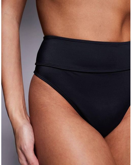 ASOS Black Maya Portofino High Leg Cinch Waist Bikini Bottom