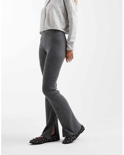 Mango White Teen Flared leggings