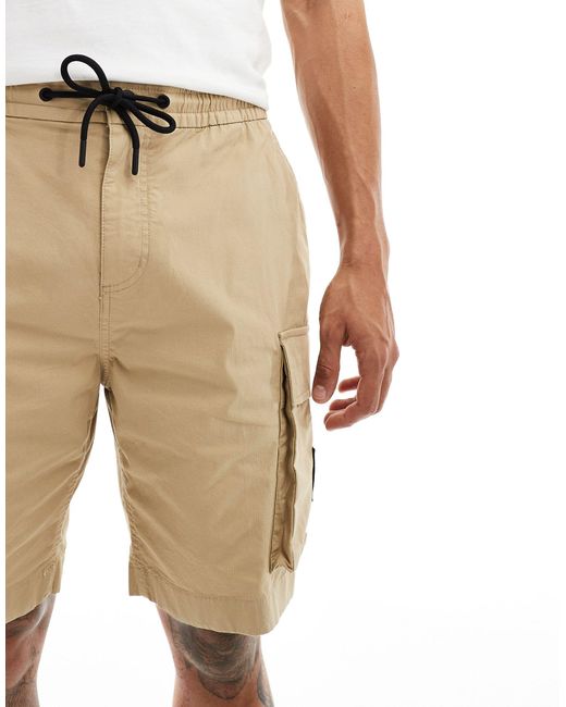 Calvin Klein – cargo-shorts in White für Herren