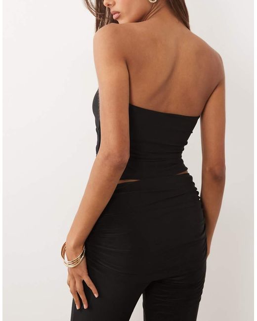 Missy Empire Black Missy Empire Double Sculpted Slinky Bandeau Top