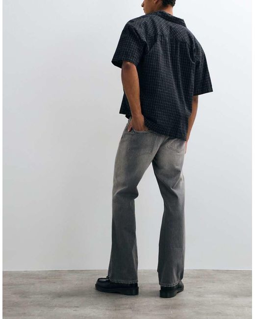 Weekday Blue Mercury Relaxed Fit Bootcut Flare Jeans for men