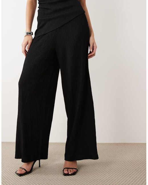 Gina Tricot Blue Co-ord Textured Wide Trousers