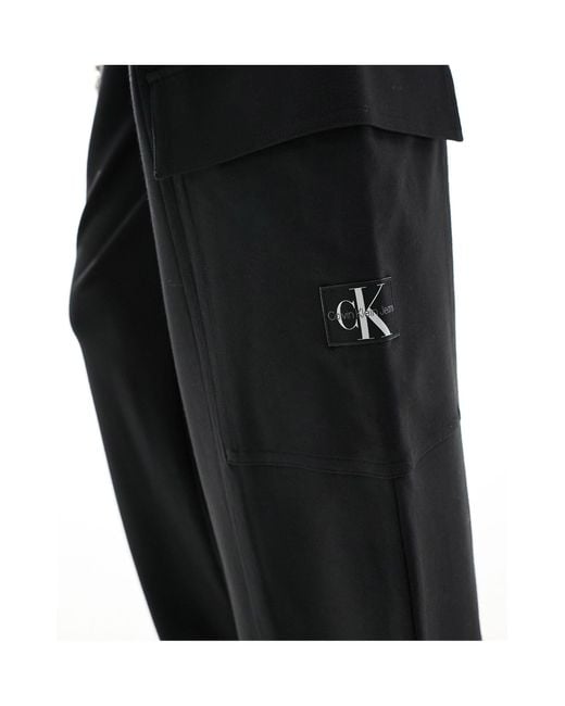 Calvin Klein Black High Rise Milano Utility Pants