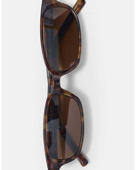 Pull&Bear Yellow Rectangular Sunglasses