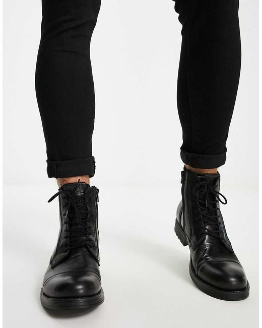 Jack & Jones Black Tall Boots for men