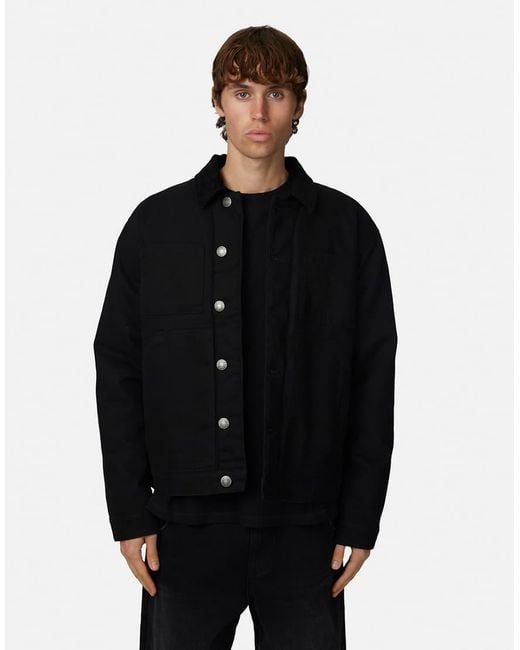 Good For Nothing Black Washed Worker Jacket for men