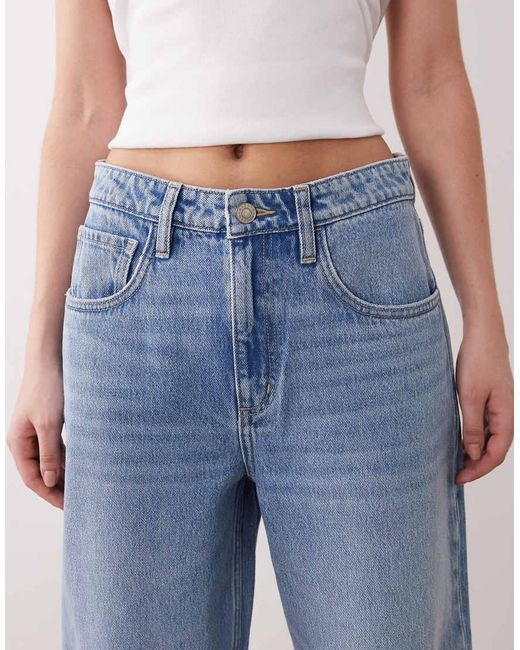 Mango Blue Bet 100% Cotton Barrel Jean