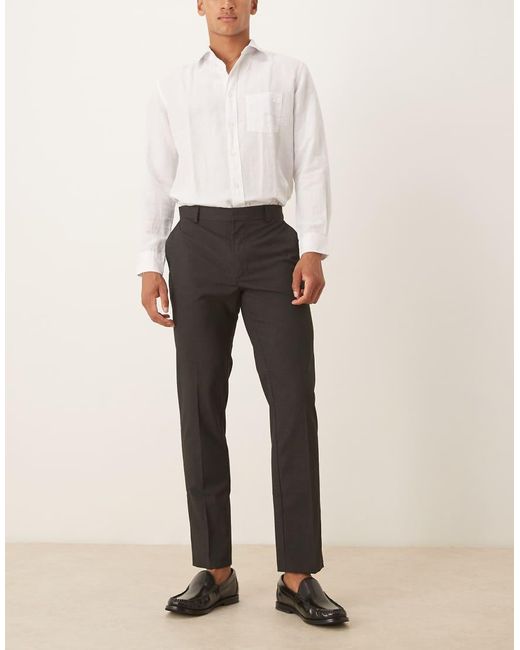 ASOS Gray Slim Smart Trouser for men