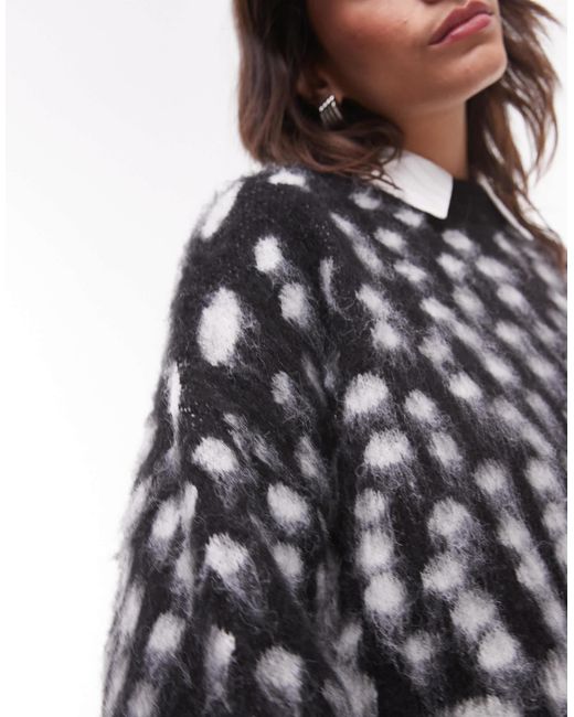 TOPSHOP Black – superflauschiger strickpullover