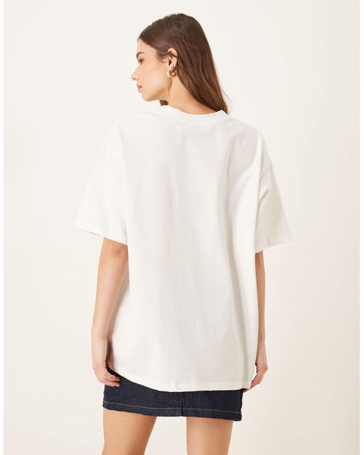 ASOS White Oversized T-shirt With Matcha Graphic