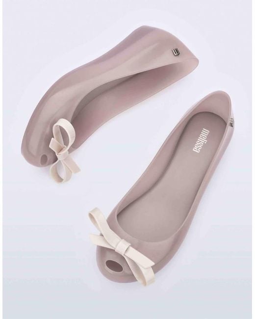 Melissa Pink Ultragirl Bow Iii Ballerina Flats