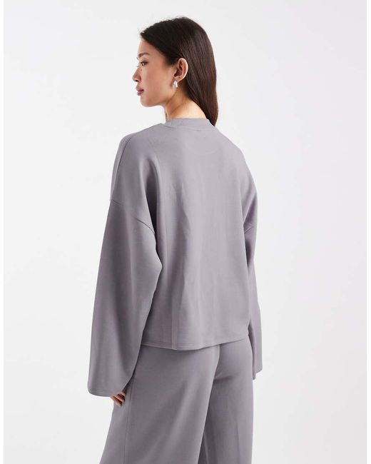 ASOS Purple Cupro Twist Front Sweatshirt