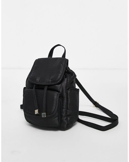 TOPSHOP Black Nylon Micro Backpack