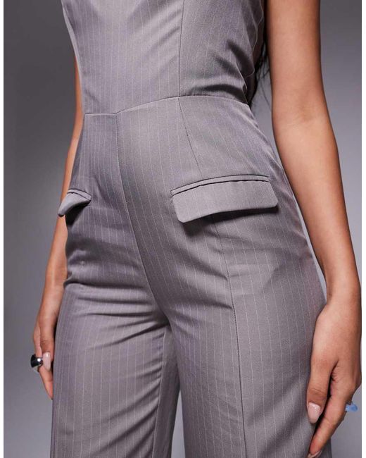 Kaiia Purple Exclusive Tailored Halterneck Wide Leg Jumpsuit