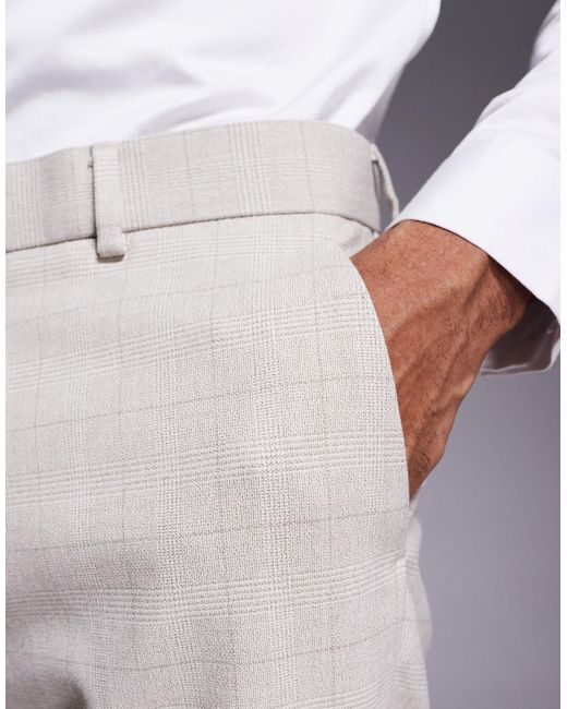 River Island Gray Slim Fit Suit Trousers for men