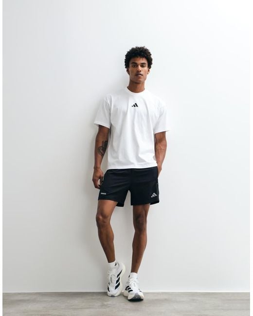 Adidas Originals White Adidas Running T-shirt With Evo Back Print for men