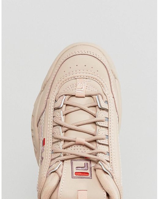Fila Disruptor Low Trainers In Nude in Natural Lyst UK
