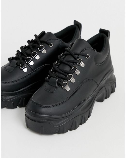 black chunky trainers