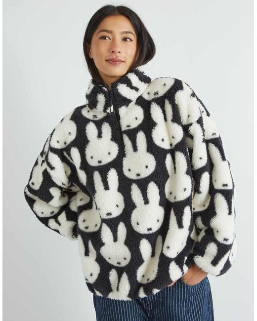 Skinnydip London White Miffy X Repeat Print Longline Fleece