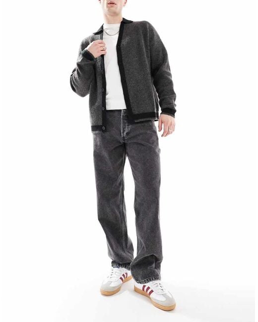Jack & Jones Black Eddie Loose Carpenter Jeans for men