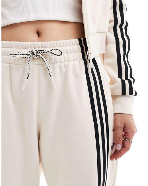 Adidas Originals White Velour Trackpant Bottoms